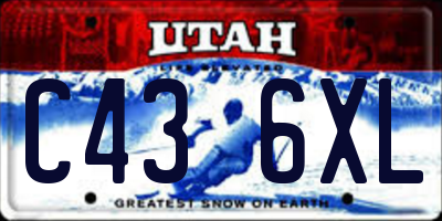 UT license plate C436XL