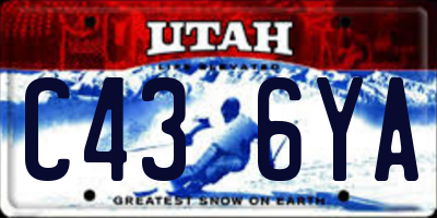 UT license plate C436YA