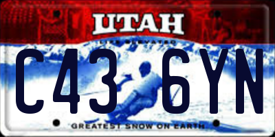 UT license plate C436YN