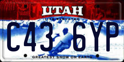 UT license plate C436YP