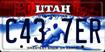 UT license plate C437ER