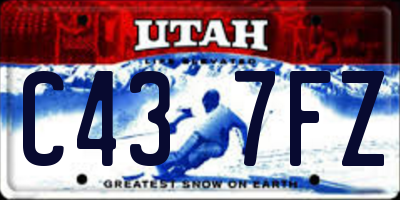 UT license plate C437FZ