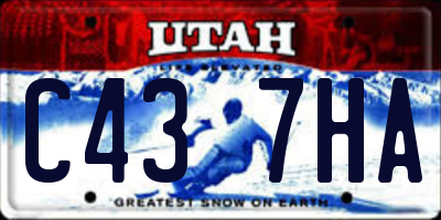UT license plate C437HA