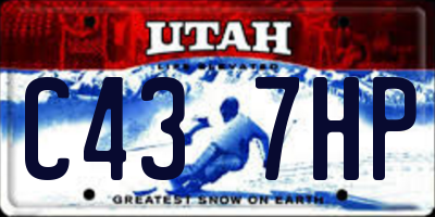 UT license plate C437HP
