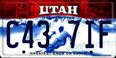 UT license plate C437IF