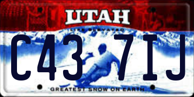 UT license plate C437IJ