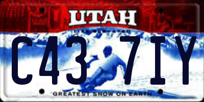 UT license plate C437IY