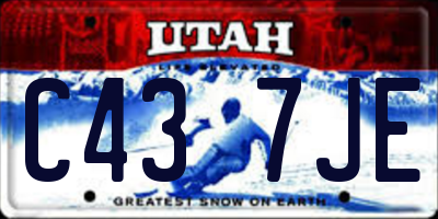 UT license plate C437JE
