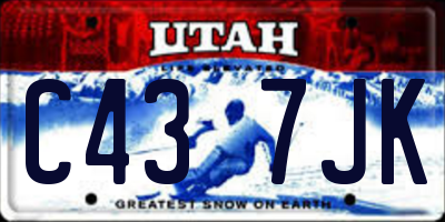 UT license plate C437JK