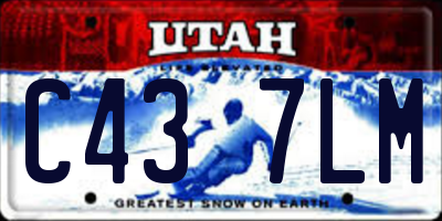 UT license plate C437LM