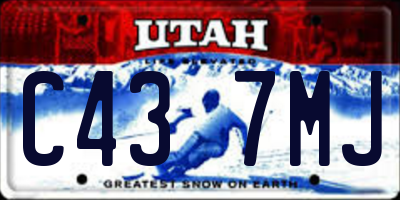 UT license plate C437MJ
