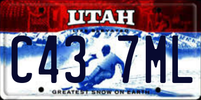 UT license plate C437ML
