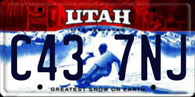 UT license plate C437NJ