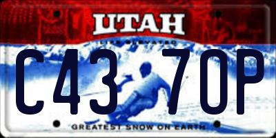 UT license plate C437OP