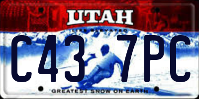 UT license plate C437PC