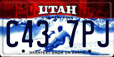UT license plate C437PJ