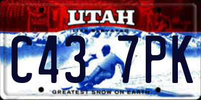UT license plate C437PK