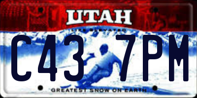 UT license plate C437PM