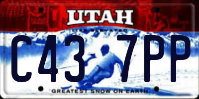UT license plate C437PP