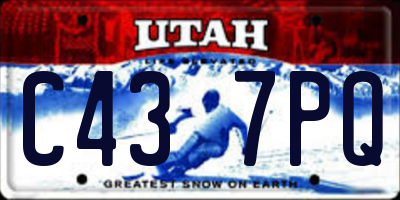 UT license plate C437PQ