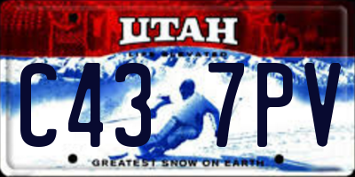 UT license plate C437PV