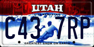 UT license plate C437RP