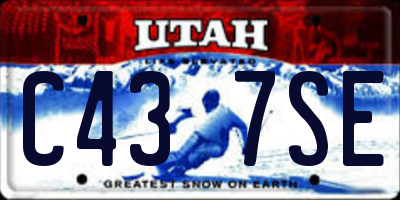 UT license plate C437SE