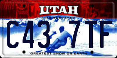 UT license plate C437TF