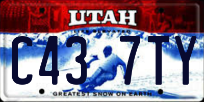 UT license plate C437TY