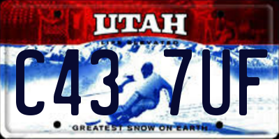 UT license plate C437UF
