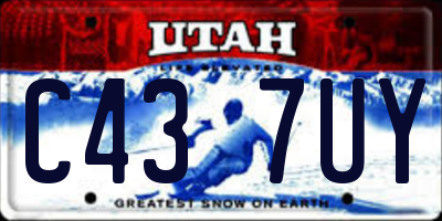 UT license plate C437UY