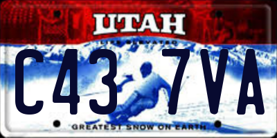 UT license plate C437VA