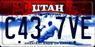 UT license plate C437VE