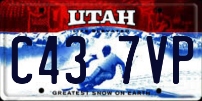 UT license plate C437VP