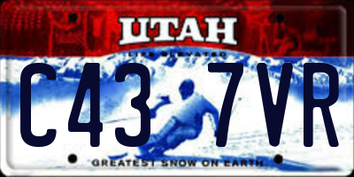 UT license plate C437VR