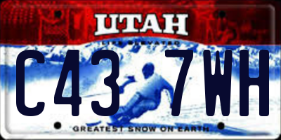 UT license plate C437WH