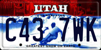 UT license plate C437WK