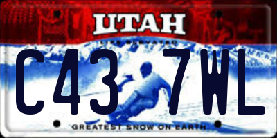 UT license plate C437WL