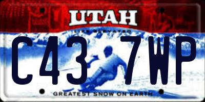 UT license plate C437WP