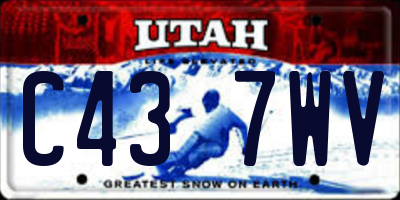 UT license plate C437WV