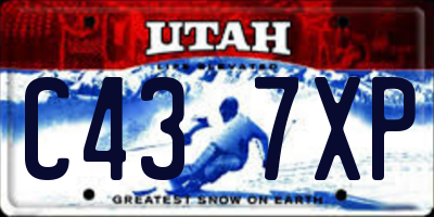 UT license plate C437XP