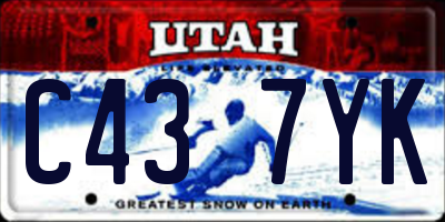 UT license plate C437YK
