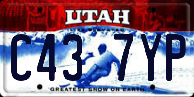 UT license plate C437YP