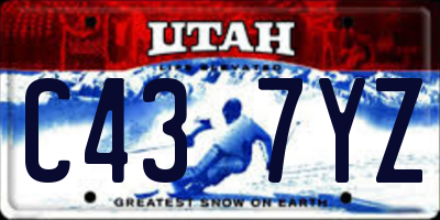 UT license plate C437YZ