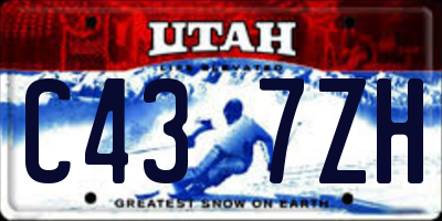 UT license plate C437ZH