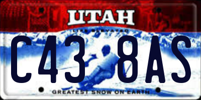 UT license plate C438AS