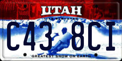 UT license plate C438CI