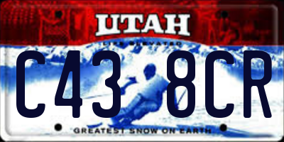 UT license plate C438CR