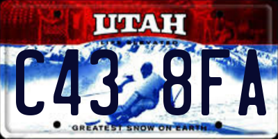 UT license plate C438FA