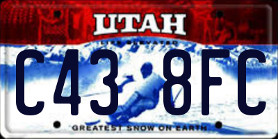 UT license plate C438FC